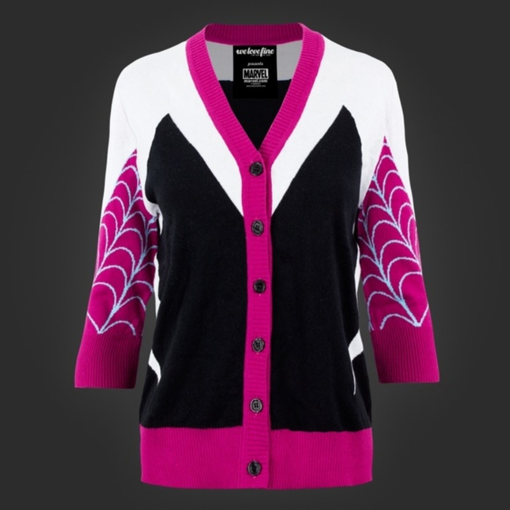 Spider-Gwen button up cardigan sweater